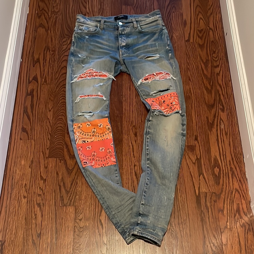 Amiri Artpatch Bandana Jeans